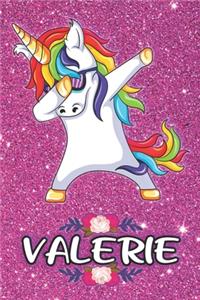 Valerie - Dabbing Unicorn Notebook