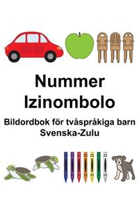 Svenska-Zulu Nummer/Izinombolo Bildordbok för tvåspråkiga barn