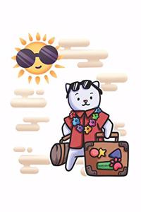 Vacation Case Sky Cat Notebook