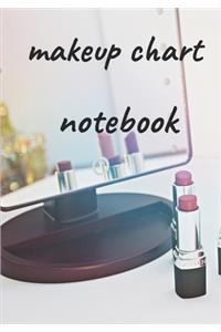 makeup chart for makeup artist notebook