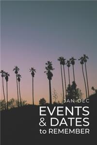 JAN-DEC Events & Dates to Remember