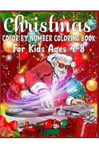 Christmas Color By Number Coloring Book For Kids Ages 4-8