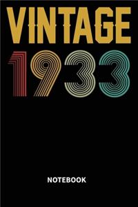 Vintage 1933 Notebook