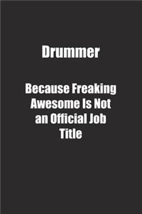 Drummer Because Freaking Awesome Is Not an Official Job Title.: Lined notebook