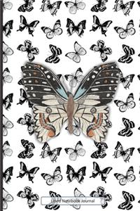 Lined Notebook Journal: Beautifully Designed Notepad For Inspired Creative Writing With Pastel Shades Background & Raised Effect Central Butterfly Detail