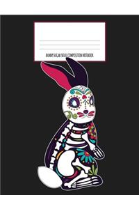 Bunny Sugar Skull Composition Notebook