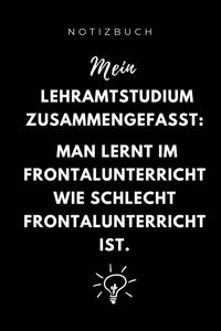 Notizbuch Mein Lehramstudium Zusammengefasst