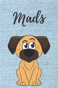 Mads Hunde-Notizbuch / Malbuch / Tagebuch