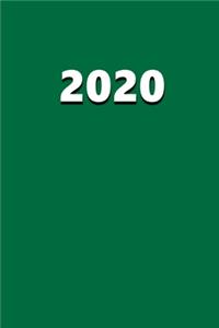 2020 Weekly Planner 2020 Green Color 134 Pages