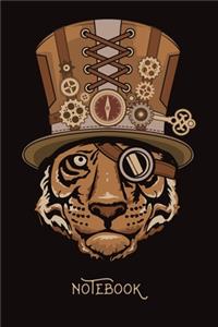 Steampunk Notebook - Vintage Tiger