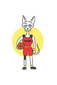 Basketball Cat Notebook
