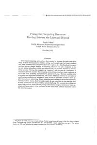 Pricing the Computing Resources
