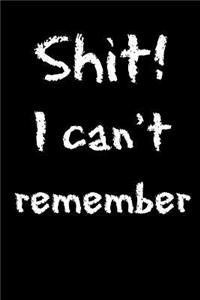 Shit I Can't Remember