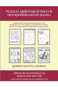 Lehrbücher für 5-Jährige (Puzzles Arbeitsblätter für den Kindergarten