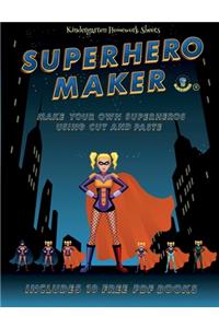 Kindergarten Homework Sheets (Superhero Maker)