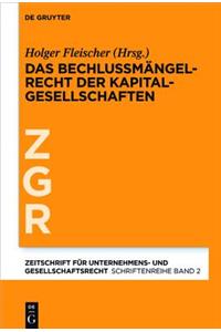 Das Beschlussmängelrecht Der Kapitalgesellschaften