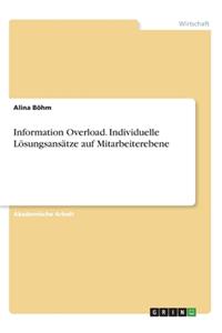 Information Overload. Individuelle Lösungsansätze auf Mitarbeiterebene