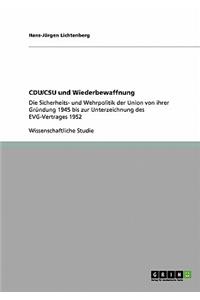 CDU/CSU und Wiederbewaffnung
