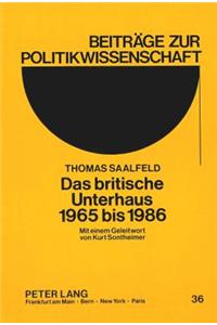 Das Britische Unterhaus 1965 Bis 1986