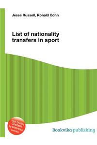 List of Nationality Transfers in Sport
