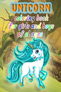 unicorn coloring book for girls and boys of al ages