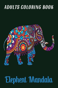 Adults Coloring Book Elephent Mandala