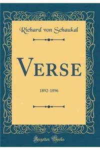 Verse: 1892-1896 (Classic Reprint)