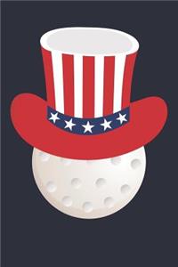 USA Flag Golf Notebook - American Flag Golf Journal - Fourth of July Gift for Golf Player