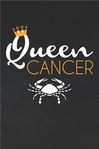 Cancer Notebook 'Queen Cancer' - Zodiac Diary - Horoscope Journal - Cancer Gifts for Her