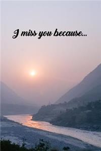 I miss you because...