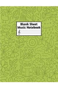 Blank Sheet Music Notebook