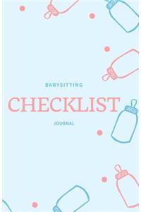Babysitting Checklist Journal