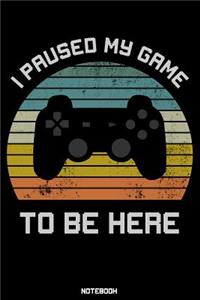 I Paused My Game To Be Here