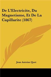 De L'Electricite, Du Magnetisme, Et De La Capillarite (1867)