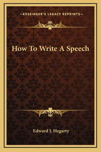 How To Write A Speech
