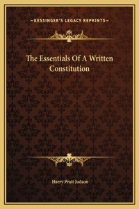 The Essentials Of A Written Constitution