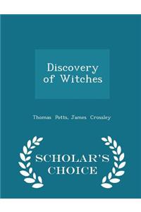 Discovery of Witches - Scholar's Choice Edition