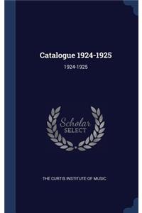 Catalogue 1924-1925