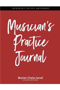 Musician's Practice Journal (red/black stripe edition)