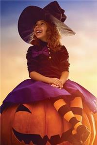Little Witch Riding Jack-O-Latern Journal
