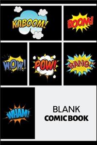 Blank comic book