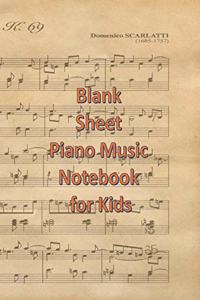 Blank Sheet Piano Music Notebook for Kids