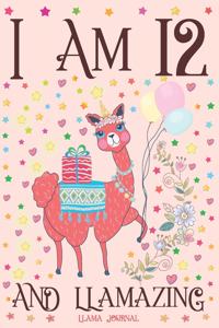 Llama Journal I am 12 and Llamazing