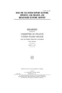 Does the tax system support economic efficiency, job creation, and broad-based economic growth?