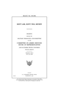 Don't ask, don't tell review