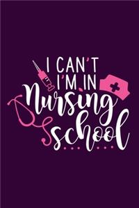 I Can't I'm In Nursing School