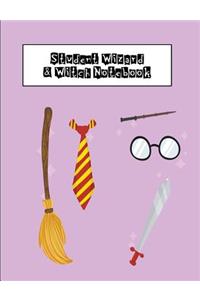 Student Wizard & Witches Notebook: Notebook Ruled Paper for Birthday, Christmas, Back to School Journal Gift for Magical Friend, Family, Teacher, Student