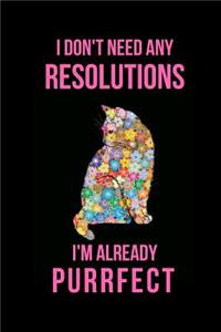 I Don't Need Any Resolutions I'm Already Purrfect