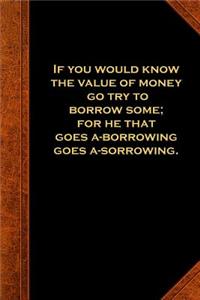 2019 Weekly Planner Ben Franklin Quote Value Money Vintage Style