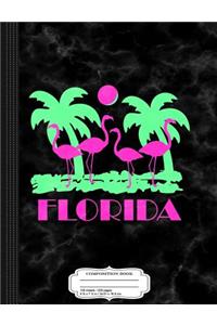Retro Florida Flamingos Composition Notebook